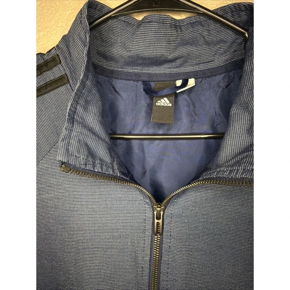 Adidas Blue Mens Sport  Double Lined Jacket 2XL  Really Nice